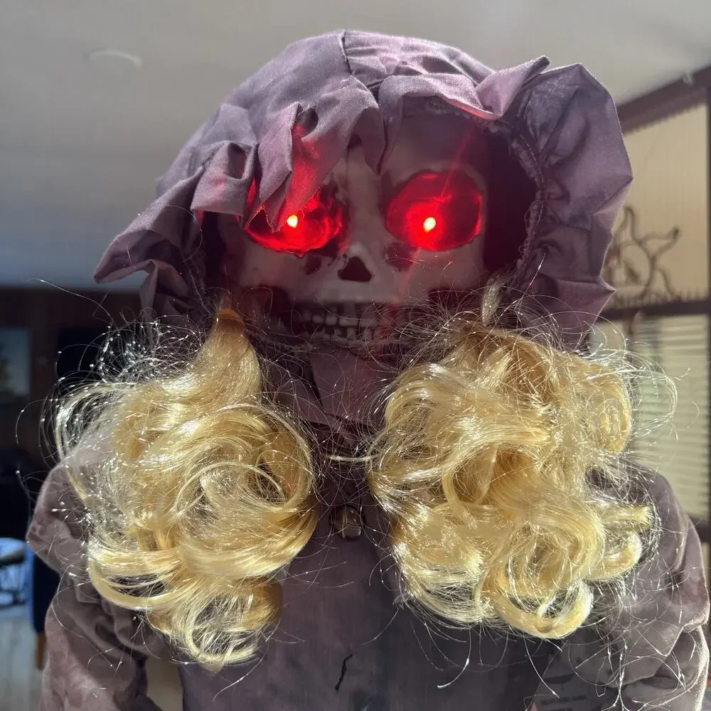 Home Depot Accents Halloween 3 Ft Haunted Animated LED‎ Doll Rotating Head 2024
